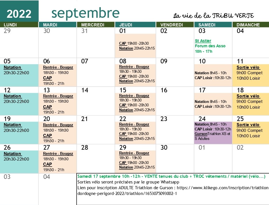 Septembre 2022 Adultes